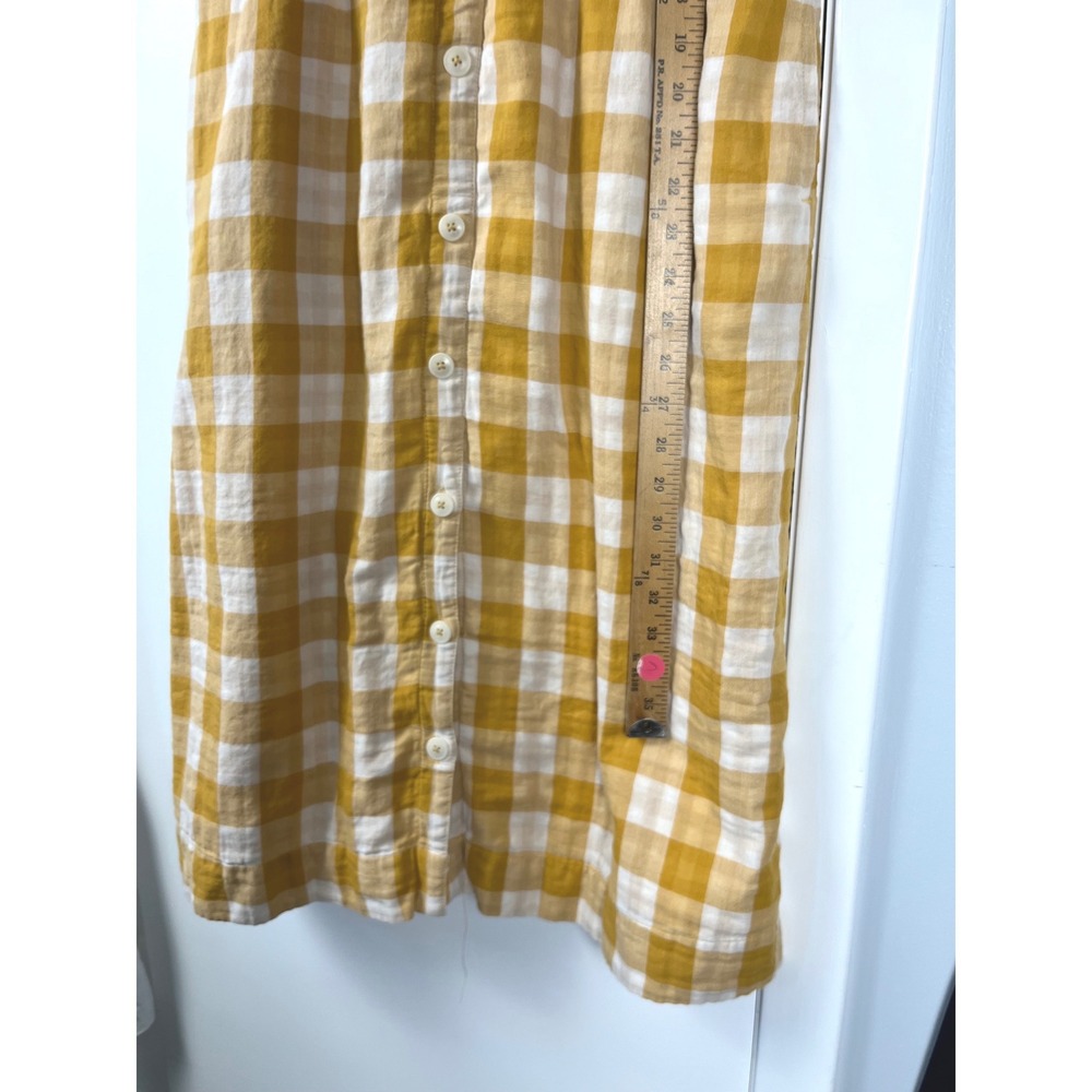 Pact Organic Cotton Gingham Midi Dress M Farmcore Prairie Sustainable Picnic - Picture 5 of 8